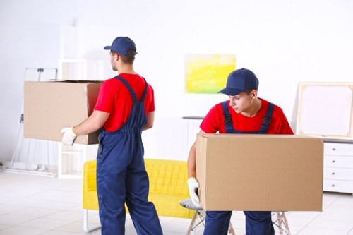 Moving truck serving a residential move in Tooting