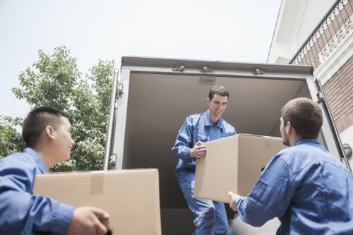 Charity donation items prepared during a clearance in South London