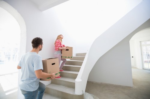 Moving van loaded for urgent furniture transport in Tooting